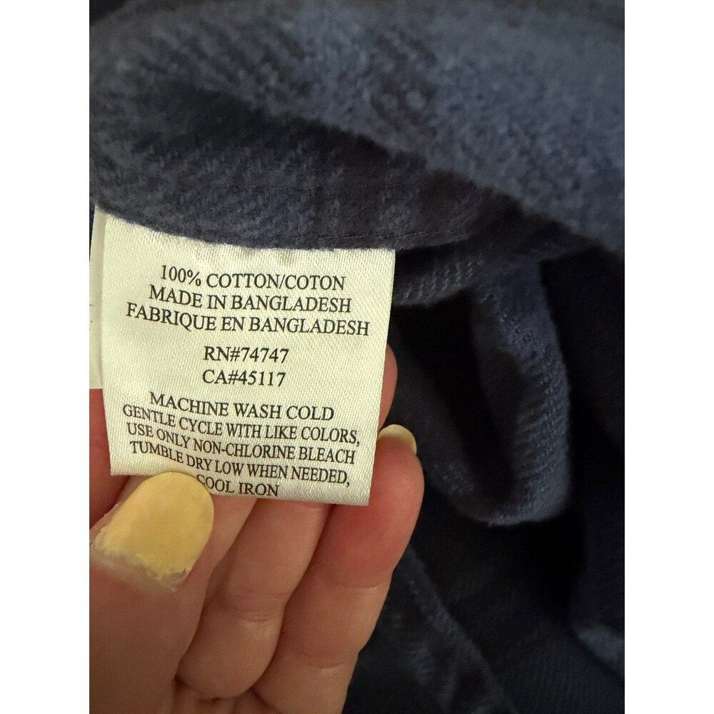Red Head Men’s Blue Plaid Flannel Shirt Chamois Thick Cotton Size XL - Picture 5 of 5